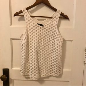 Anthropologie White circle Tank